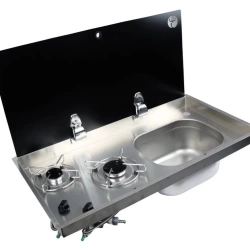 Cam Kapaklı İkili Gömme Ocaklı Evye – FSM 3455