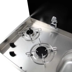 Cam Kapaklı İkili Gömme Ocaklı Evye – FSM 3455