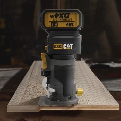 CAT DX82B.3 18Volt Şarjlı Kömürsüz 6mm Devir Ayarlı Profesyonel Avuç İçi El Frezesi Formika Tıraşlama (Akü Dahil Değildir)