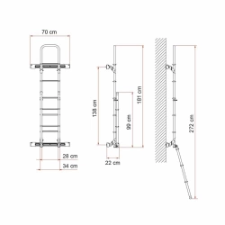 Fiamma Deluxe Sprinter 8 Adımlı Katlanır Merdiven