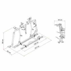 Fiamma VW Bisiklet Taşıyıcısı Kit Adaptörü T6 Pro / T5 Pro