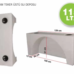 Karavan Su Deposu 115 Lt Tam Teker Üstü