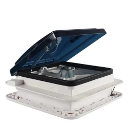 Karavan Tavan Heki 12V 42*42 cm Led Işıklı Çift Yönlü Fanlı Sineklikli