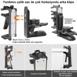 KOBB KBL10SET Mıknatıslı Hassas Ayarlanabilir Lazer Hizalama Aparatı+Mıknatıslı Lazer Hizalama Aparatı