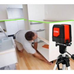 KOBB KBL91GTP 30 Metre Profesyonel Yatay ve Dikey Otomatik Hizalamalı Yeşil Çapraz Çizgi Lazer Distomat + Tripod