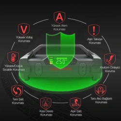 LOKITHOR JA301 12V 2000Amp Li-Polimer Akıllı Akü Takviye + Pompa + Powerbank + Led Lamba