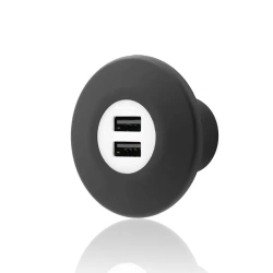 Sanel 12/24V USB Şarj Ünitesi Mavi Ledli (2,1A)