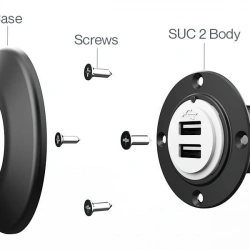 Sanel 12/24V USB - Type C Gömme Şarj Ünitesi (2,1 A)