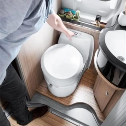 Thetford C223-CS 12V Kasetli Döner Tuvalet (Servis Kapağı Dahil)