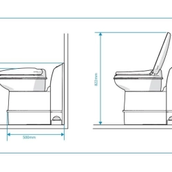 Thetford Kasetli Tuvalet C200 - CS Servis Kapağı Dahil