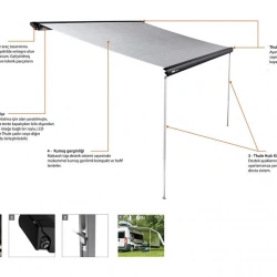 Thule Omnistor 6300 Kasetli Karavan Tentesi Tavan Montajlı