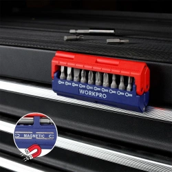 WORKPRO WP221062 13 Parça Manyetik CR-V Vidalama Bits Uç Seti