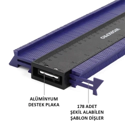 WORKPRO WP269001 250MM/10’’ Çok Fonksiyonlu Şekil Profil Kontur Ölçer