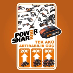 WORX WA3639 20Volt 2.0Ah. Li-ion PowerShare Yedek Akü