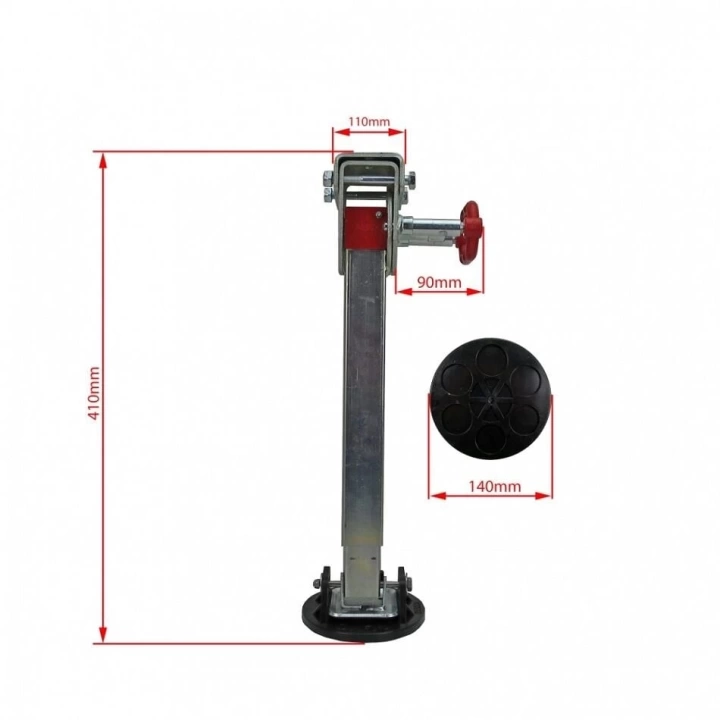 Al-ko Dönebilir Pivot Uzun Destek Ayağı - 590MM - 500 kg