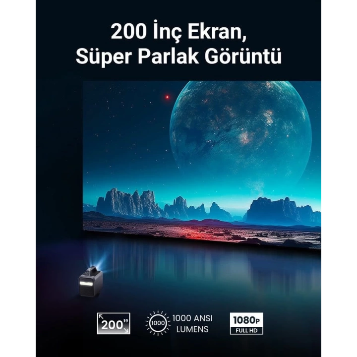 Anker Nebula Mars 3 Akıllı Taşınabilir WiFi Kablosuz Projeksiyon Cihazı