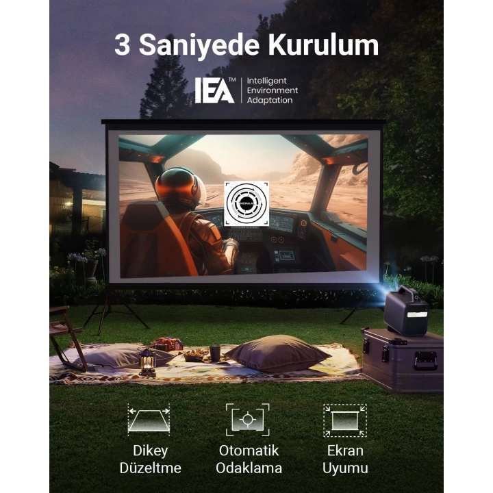 Anker Nebula Mars 3 Akıllı Taşınabilir WiFi Kablosuz Projeksiyon Cihazı