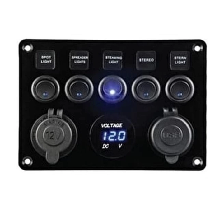 BFY 5Lİ SWITCH PANEL IŞIKLI ŞARJ-VOLT-USB