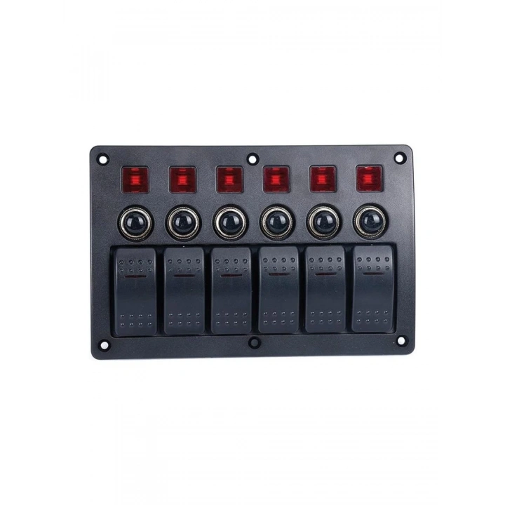 Bfy 6Lı  Switch Panel Otomatik Sigortalı ve Işıklı