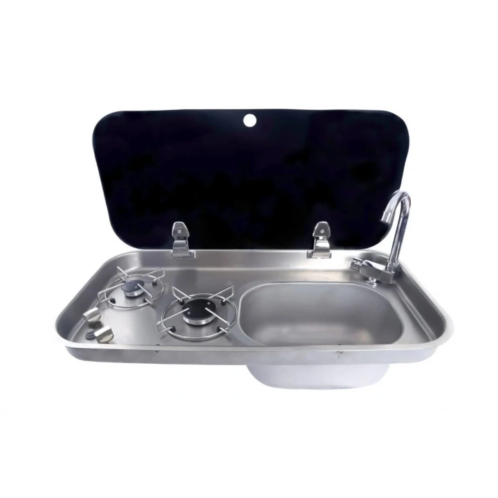 Cam Kapaklı Çiftli Gömme Ocaklı Evye – FSM 3453