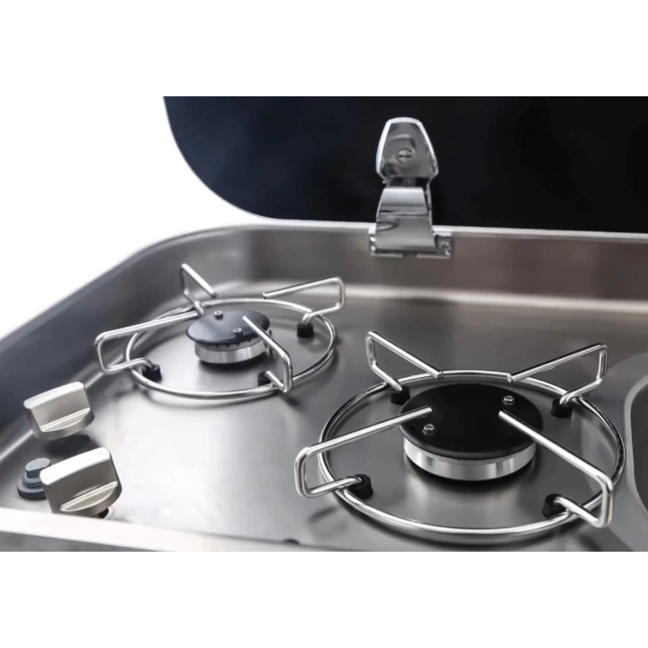 Cam Kapaklı Çiftli Gömme Ocaklı Evye – FSM 3453