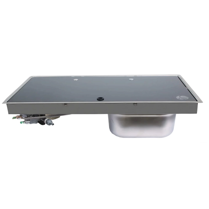 Cam Kapaklı İkili Gömme Ocaklı Evye – FSM 3455