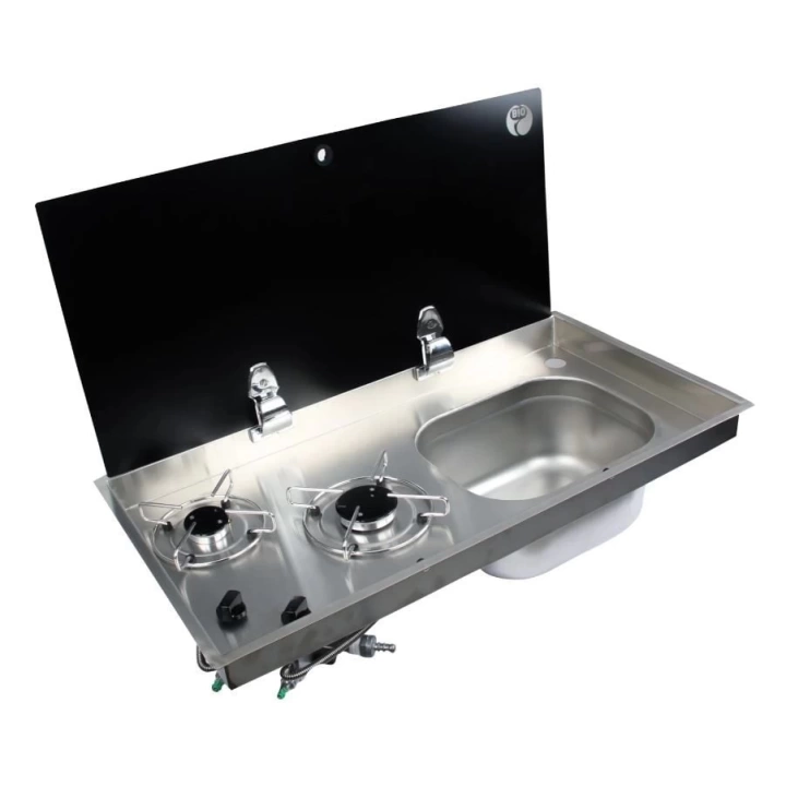 Cam Kapaklı İkili Gömme Ocaklı Evye – FSM 3455