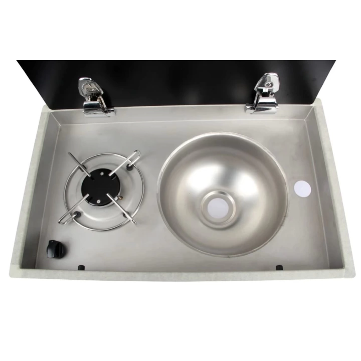 Cam Kapaklı Tekli Gömme Ocaklı Evye – FSM 3401