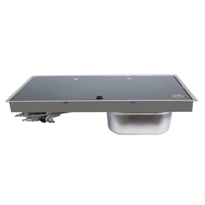 Cam Kapaklı Tekli Gömme Ocaklı Evye – FSM 3401
