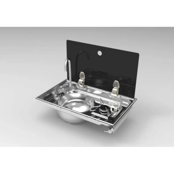Cam Kapaklı Tekli Gömme Ocaklı Evye – FSM 3402
