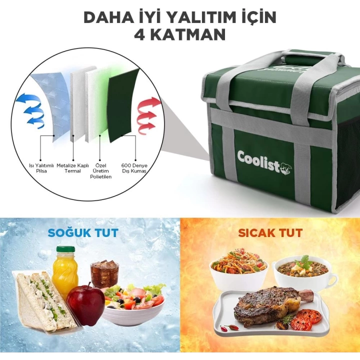 Coolist CL26G 26 Litre Katlanabilir Termos Bez Çanta / Buzluk