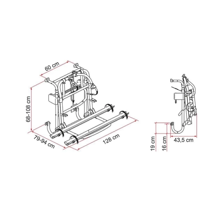 Fiamma Lift 77 Manuel Asansörlü Bisiklet Taşıyıcı