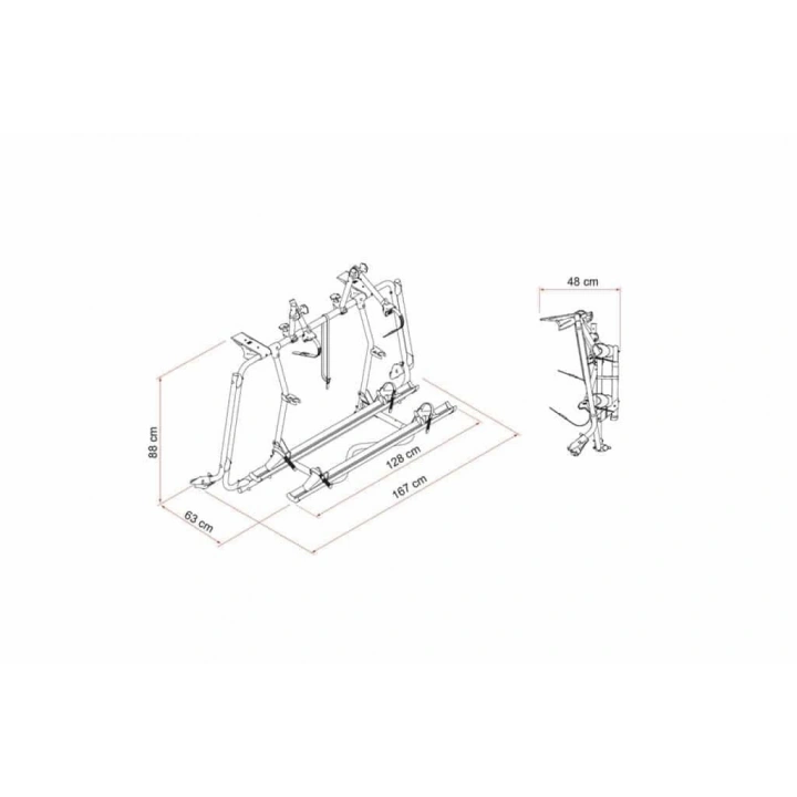 Fiamma VW Bisiklet Taşıyıcısı Kit Adaptörü T6 Pro / T5 Pro