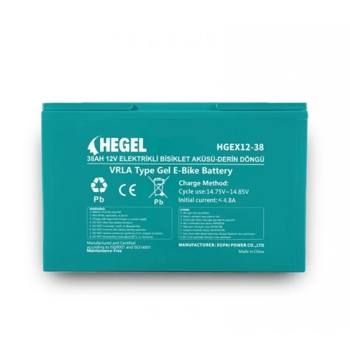 Hegel 52Ah 12V Elektrikli Bisiklet Aküsü