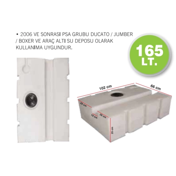 Karavan Su Deposu 165 Lt