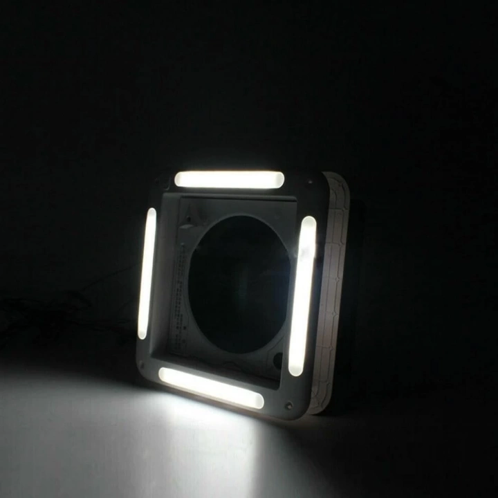 Karavan Tavan Heki 12V 42*42 cm LED Işıklı Çift Yön Fanlı Sineklikli