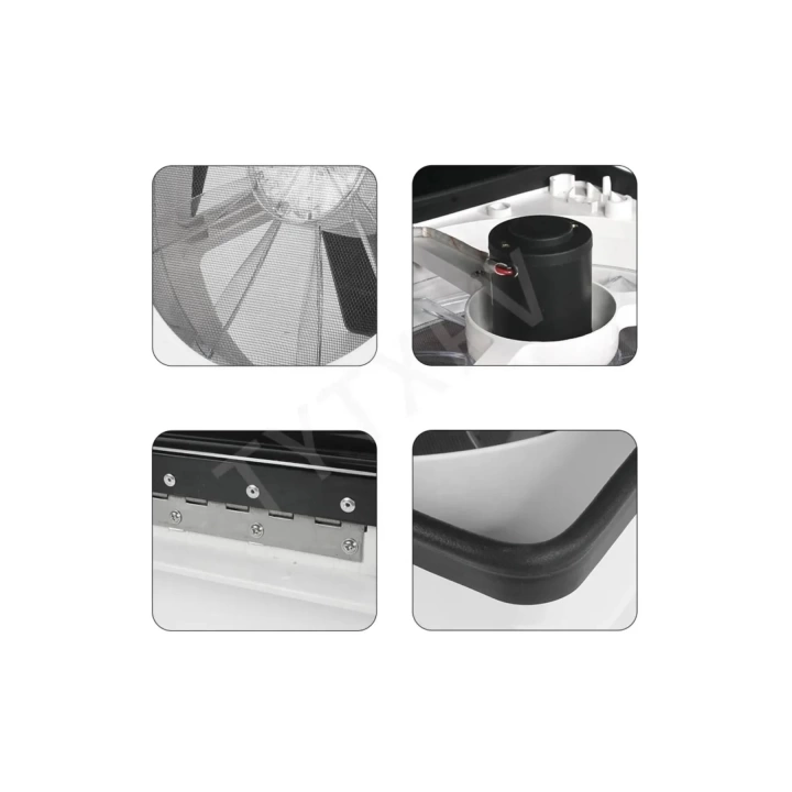 Karavan Tavan Heki 36x36cm Led Işıklı Çift Yönlü Fanlı Sineklikli