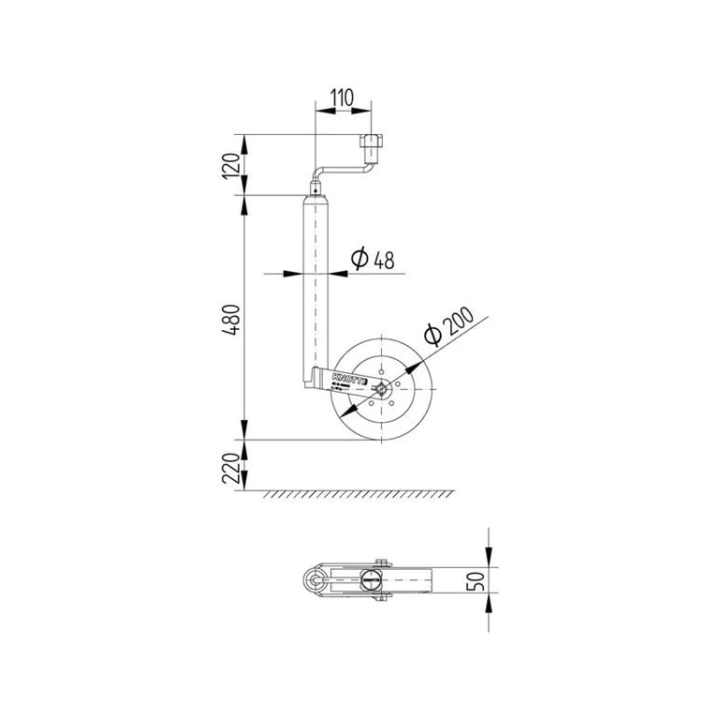 KNOTT - TK48 Destek Tekerleği
