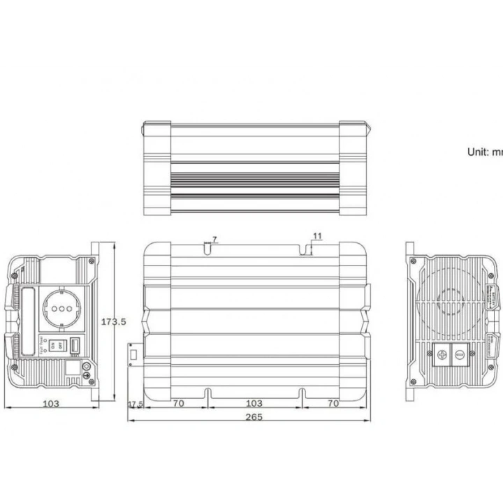 MAX 12V 600W Tam Sinüs Inverter