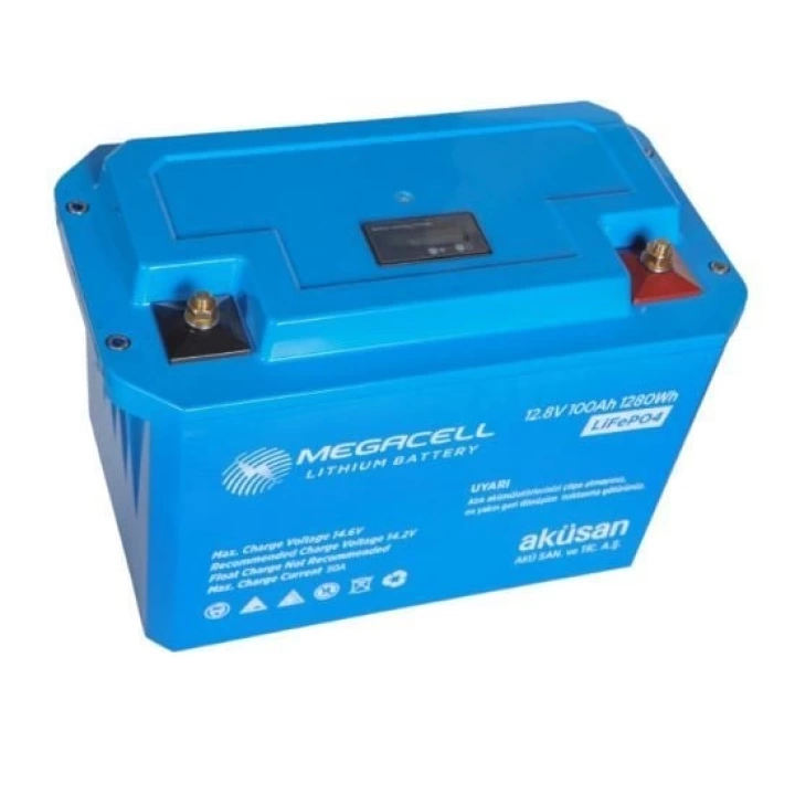Megacell LiFePO4 12.8V 100Ah Karavan/Marin ABS Lityum Demir Fosfat Akü