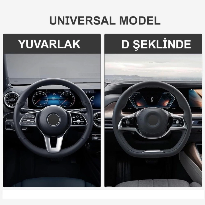 Michelin MC1003NAZ Premium Suni Deri Direksiyon Kılıfı MAVİ
