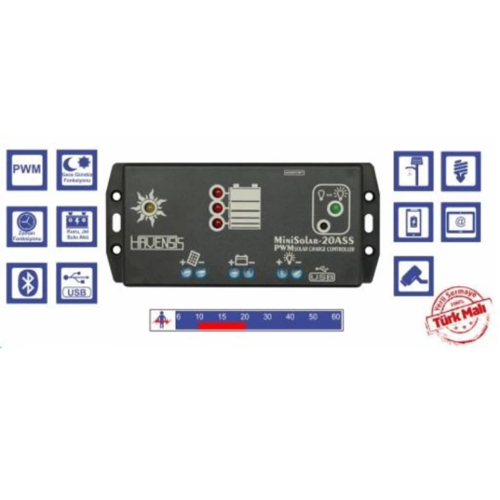 MiniSolar-20AES 12V 20A