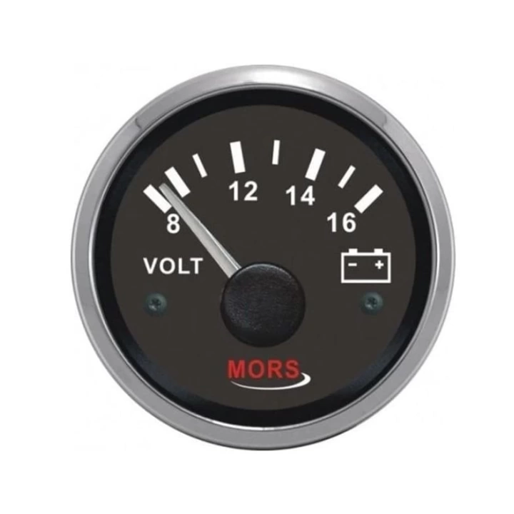 Mors Voltmetre 12 V Siyah