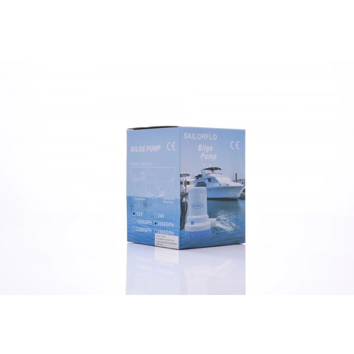 Sailorflo Dikey Sintine Pompası 2000GPH 12V 10A