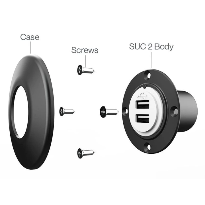 Sanel 12/24V USB - Type C Gömme Şarj Ünitesi (2,1 A)