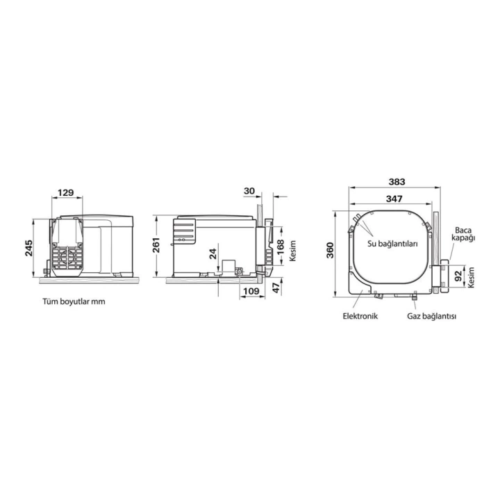 Truma Boiler B10 EL Gazlı ve Elektrikli Karavan Su Isıtıcısı