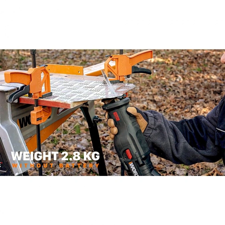 WORX WX516 20Volt 4.0Ah. Li-ion Kömürsüz Profesyonel Tilki Kuyruğu Testere