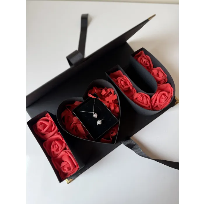 I love you güllü özel setli takı