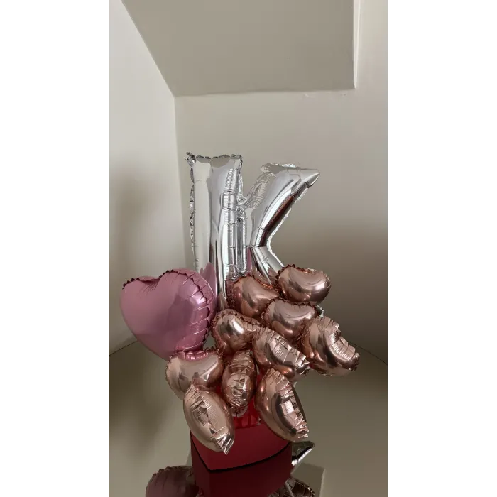 Kişiye özel balonlu harfli kutu