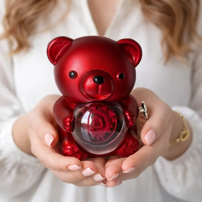 Ayıcık şeklinde dönen takı kutusu